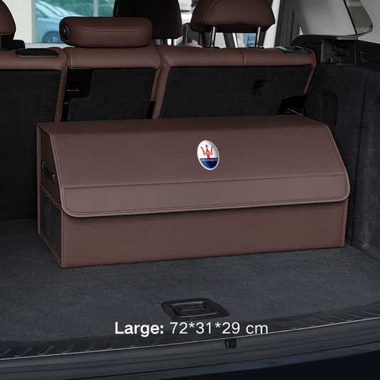 Maserati Microfiber Leather Car Trunk Storage Box for Quattroporte, Ghibli, Levante, Grecale