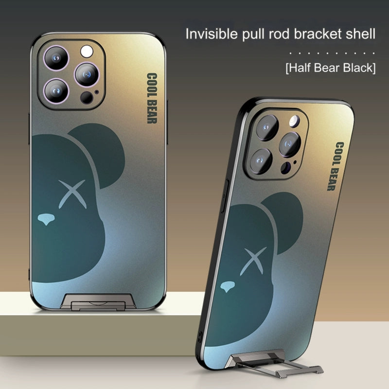 Load image into Gallery viewer, [Pull-Out Bracket] Apple iPhone 15/Plus/Pro/Max - Anti-Fingerprint Ultra-Thin Phone Case
