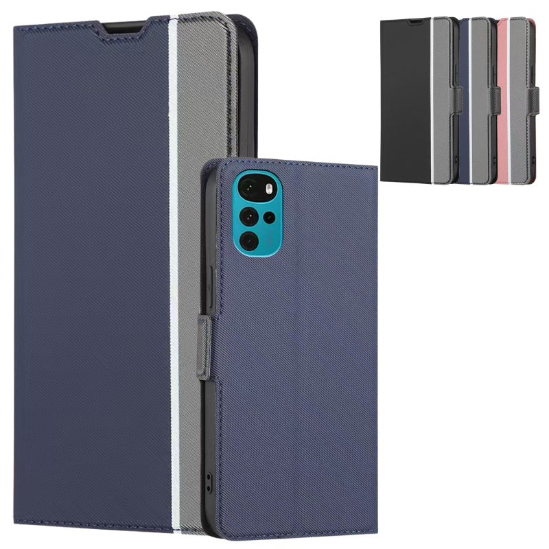 Load image into Gallery viewer, [With Card Slot] Motorola Moto Edge 30/Neo Patchwork Minimalist Leather Wallet Series Case
