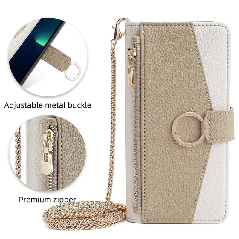 Load image into Gallery viewer, [With Shoulder Strap] OPPO Reno8 5G/Pro - PU leather Crossbody Wallet Style Shockproof Phone Case
