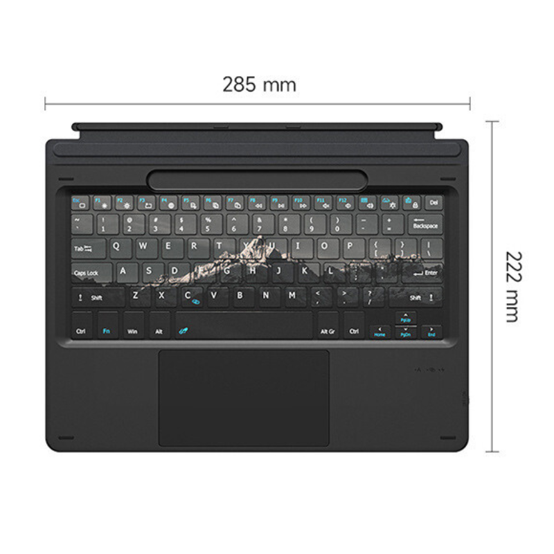 Load image into Gallery viewer, [With RGB Backlit] Microsoft Surface Pro 11/10/9/8/X Compatible Wireless Bluetooth Magnetic Touchpad Keyboard

