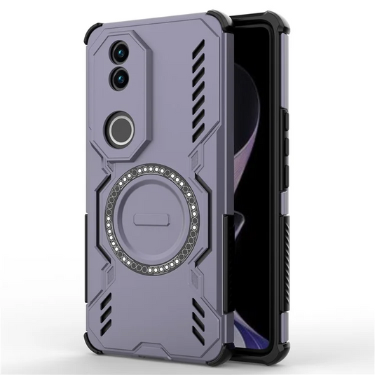 [Magsafe Compatible] VIVO V50 5G PC + TPU Magnetic Butterfly Armor Case With Hollow Heat Dissipation - i-Station Mobile Phone & Electronic Device Repair and Accessories