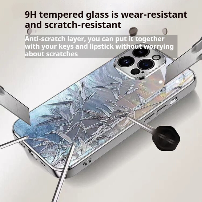 Load image into Gallery viewer, Apple iPhone 11/Pro/Pro Max Electroplated Tempered Glass BlingBling Series Case
