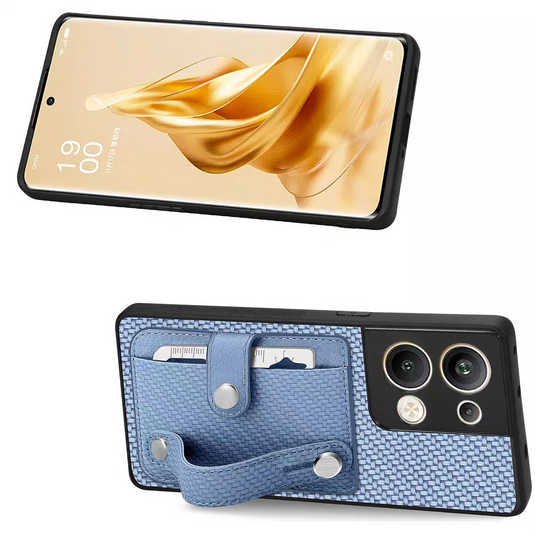 [Built-in Wrist Wrap][With Card Solt] OPPO Reno7/7 5G/Pro 5G/Lite/Z 5G Woven All-inclusive Shockproof Wallet Series Case