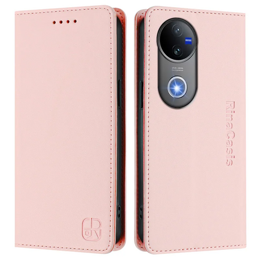[With Card Slot] VIVO V50 5G - Business Flip Leather Wallet Series Case