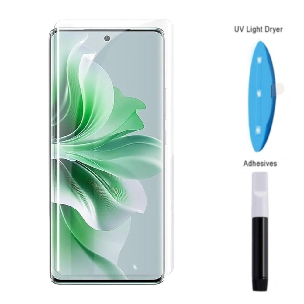 [UV Glue] [HD] OPPO Reno11 5G / Reno11 Pro 5G - UV Full Covered Curved 9H Tempered Glass Screen Protective Protector - i-Station Mobile Phone & Electronic Device Repair and Accessories