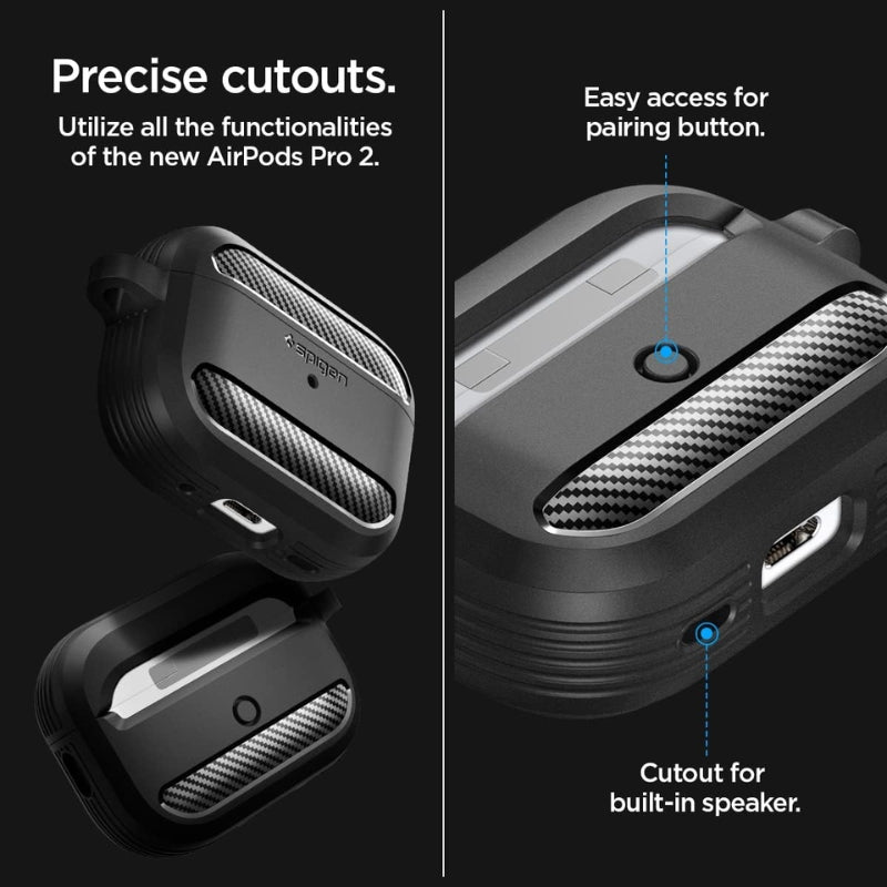 Load image into Gallery viewer, Apple AirPods Pro 2 (2022) Resilient Ultra Soft Cover Rugged Armor Case Designed Mechanics Series Case
