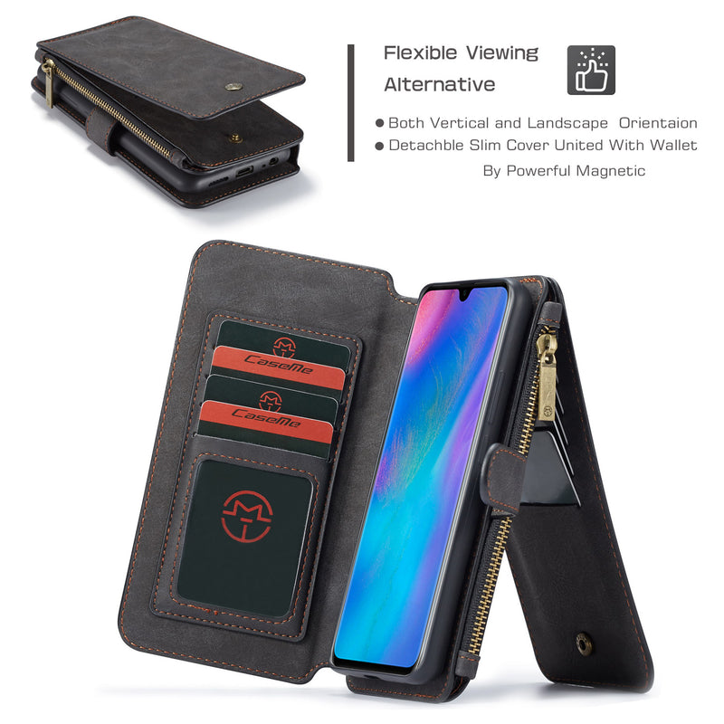 Load image into Gallery viewer, [Detachable][With Card Slot] Huawei P30/Pro/Lite Multi-Functional Leather Flip Shockproof Wallet Case
