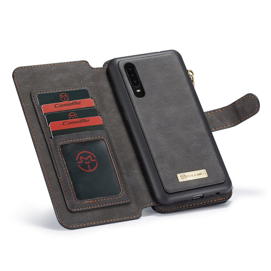 [Detachable][With Card Slot] Huawei P30/Pro/Lite Multi-Functional Leather Flip Shockproof Wallet Case