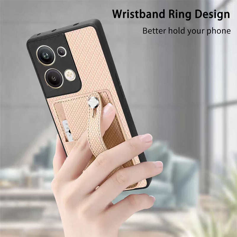 Load image into Gallery viewer, [Built-in Wrist Wrap][With Card Solt] OPPO Reno9/Pro/Pro+ Woven All-inclusive Shockproof Wallet Series Case
