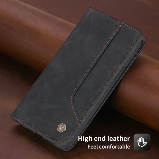 [With Card Slot] Apple iPhone 13/Pro/Mini/Pro Max PU Matte Flip Genuine Leather Series Case