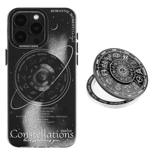 [Magsafe Compatible][With Stand] Apple iPhone 14/Pro/Pro Max cosmic zodiac design style rotating stand Shockproof Fashion Series Case