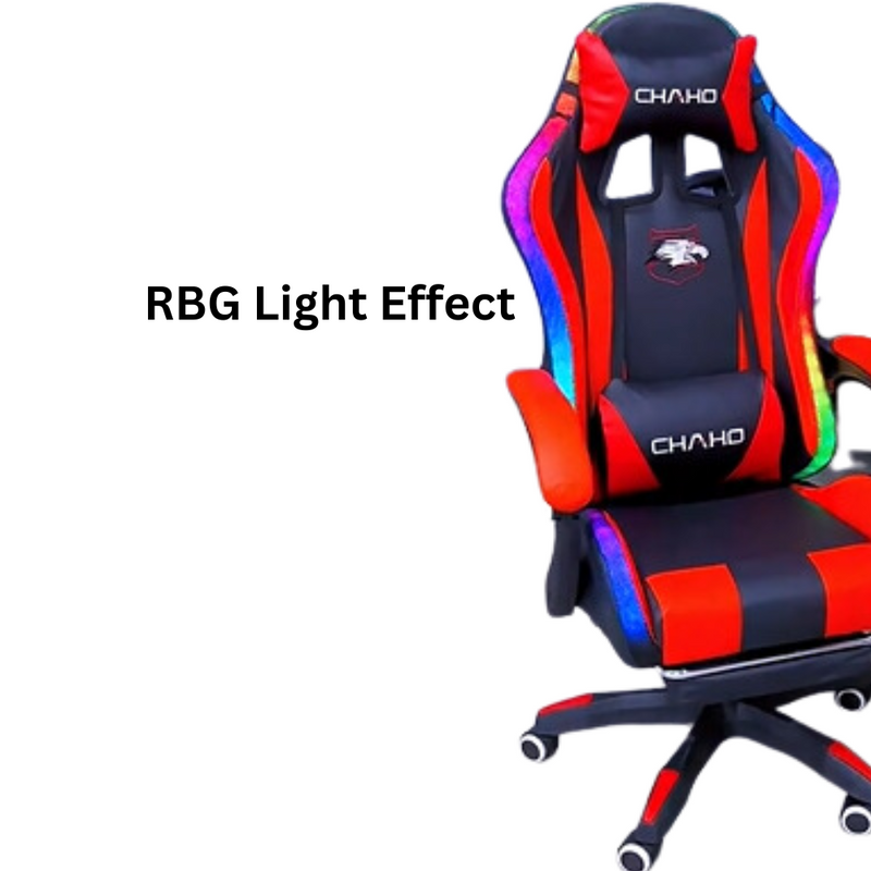 Load image into Gallery viewer, [Built-in RBG LED Light] PU Leather Latex Cushion Gaming Racing Chair Office Chair - Polar Tech Australia
