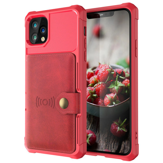 [With Card Holder] Apple iPhone X/XS/XR/XS Max Full-wrap Fashionable Heavy Duty Series Case