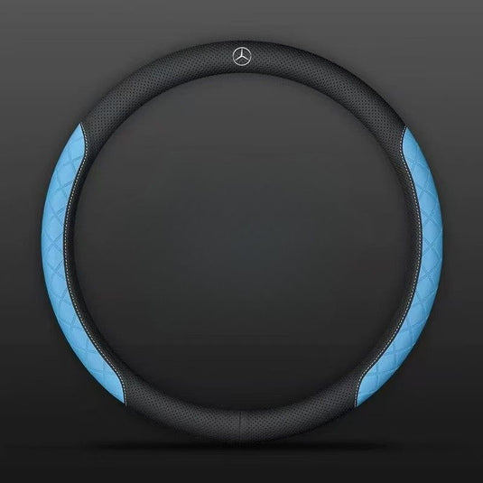 Mercedes-Benz PU Leather Steering Wheel Cover with Heat-Pressed Embossed Texture For C260L, GLB220, GLC, GLE350, GLA200,  E300L