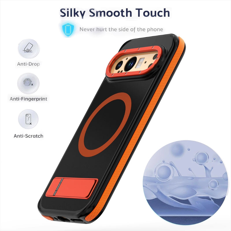 Load image into Gallery viewer, Google Pixel 9/Pro/Pro XL - TPU + Acrylic 2 in 1 Integrated Shockproof Magnetic Stand Case
