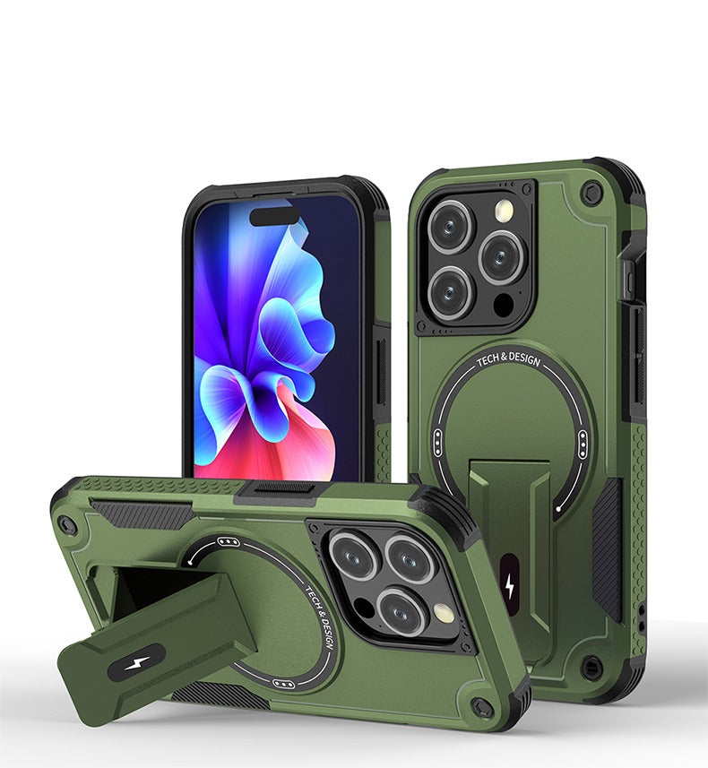 Load image into Gallery viewer, [Magsafe Compatible][Built-in Stand] Apple iPhone 16/Pro/Pro Max military-grade shockproof Heavy Duty Series Case
