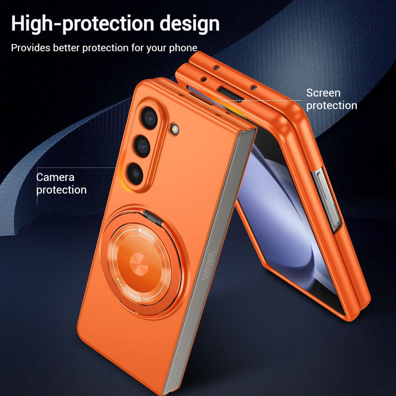 Load image into Gallery viewer, [Magsafe Compatible][Built-in Ring Bracket] Samsung Galaxy Z Fold7 - Minimalism Shockproof Protective Case - i-Station Mobile Phone &amp; Electronic Device Repair and Accessories
