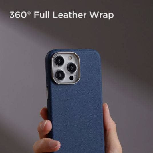 [Magsafe Compatible][Big Camera Hole] Apple iPhone 16/Pro/Max - Soft Full Wrap and Anti Fall Genuine Leather Series Case