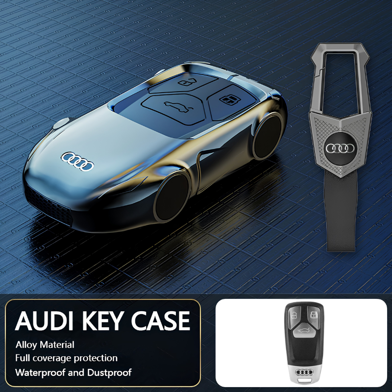 Load image into Gallery viewer, Audi Zinc Alloy Silicone Car Key Fob Case Cover For A3, A4, A5, A6, A8, Q2, Q5, Q7, Q8, e-tron - i-Station Mobile Phone &amp; Electronic Device Repair and Accessories
