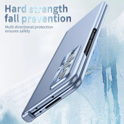 [With Pen Slot] Samsung Galaxy Z Fold 3(SM-F926) - Full Coverage Electroplated Magnetic Hinge Shockproof Protective Case - i-Station Mobile Phone & Electronic Device Repair and Accessories