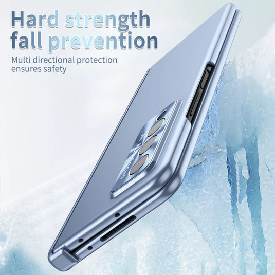 [With Pen Slot] Samsung Galaxy Z Fold 3(SM-F926) - Full Coverage Electroplated Magnetic Hinge Shockproof Protective Case