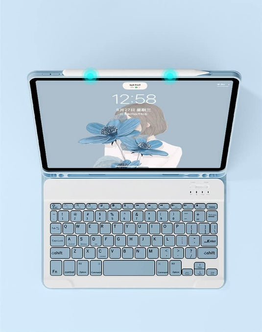 [Without Backlight] Apple iPad 10.2" 7th/8th/9th (2019/2020/2021)/Air 3 10.5" (2019)/Pro 10.5" (2017) - Detachable Magnetic Wireless Keyboard Case