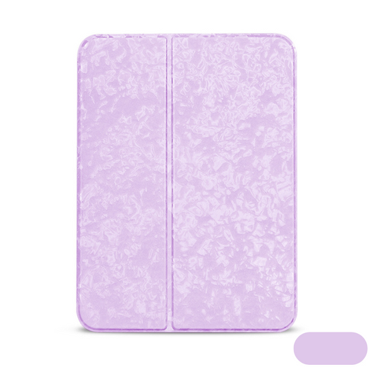 [Built-in Pen Slot] Apple iPad Mini 6/7 8.3'' 6/7th Gen (2021/2024) Shell Pattern Leather Transparent Protective Case