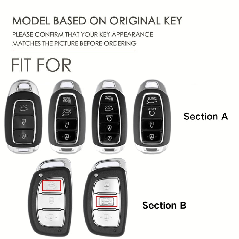 Load image into Gallery viewer, Hyundai Stylish Metal Car Key Protective Case For Tucson, Sport, Elantra, Santa Fe, ix35, ix25
