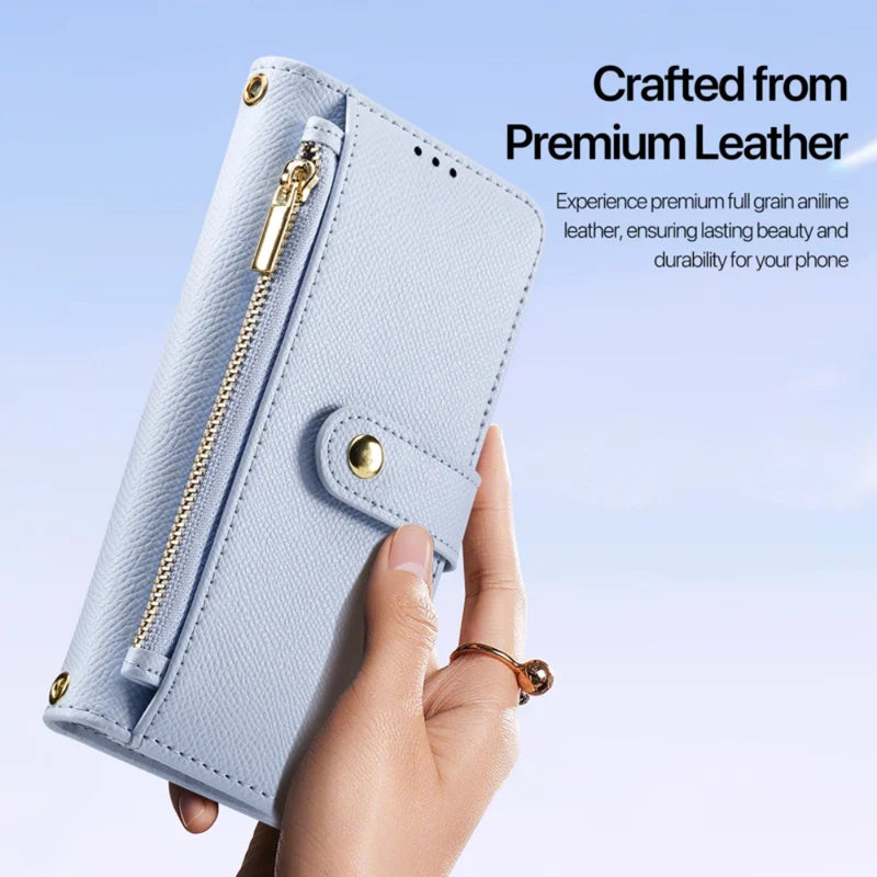 Load image into Gallery viewer, [Detachable][With Card Slot] Apple iPhone 16/Pro/Plus/Max - Detachable Magnetic Genuine Leather Wallet Case
