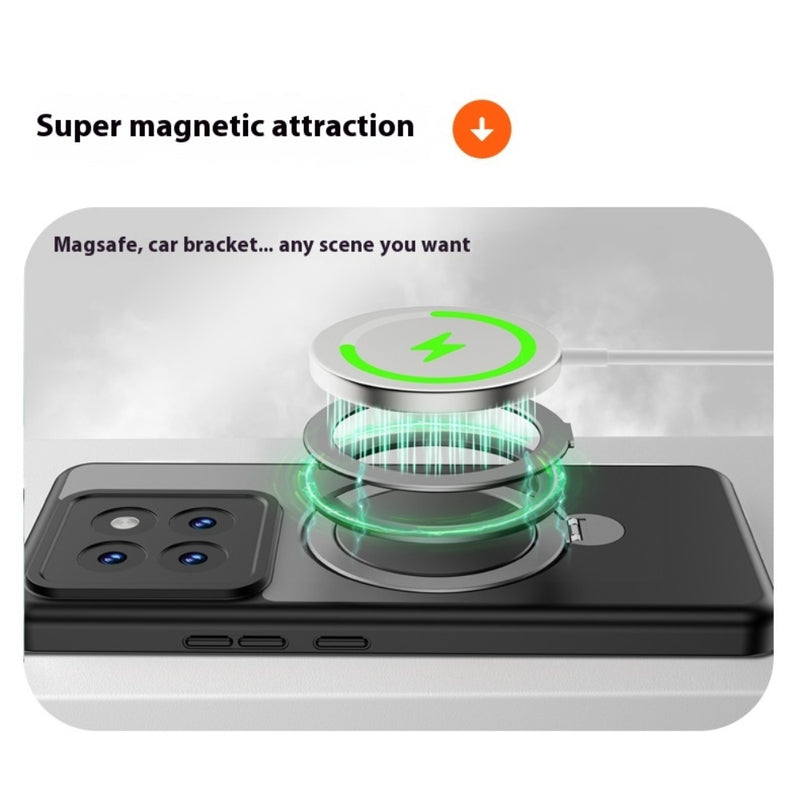 Load image into Gallery viewer, [Magsafe Compatible] Xiaomi 14 (23127PN0CC, 23127PN0CG) - Invisible Stand Transparent Matte Shockproof Protection Case
