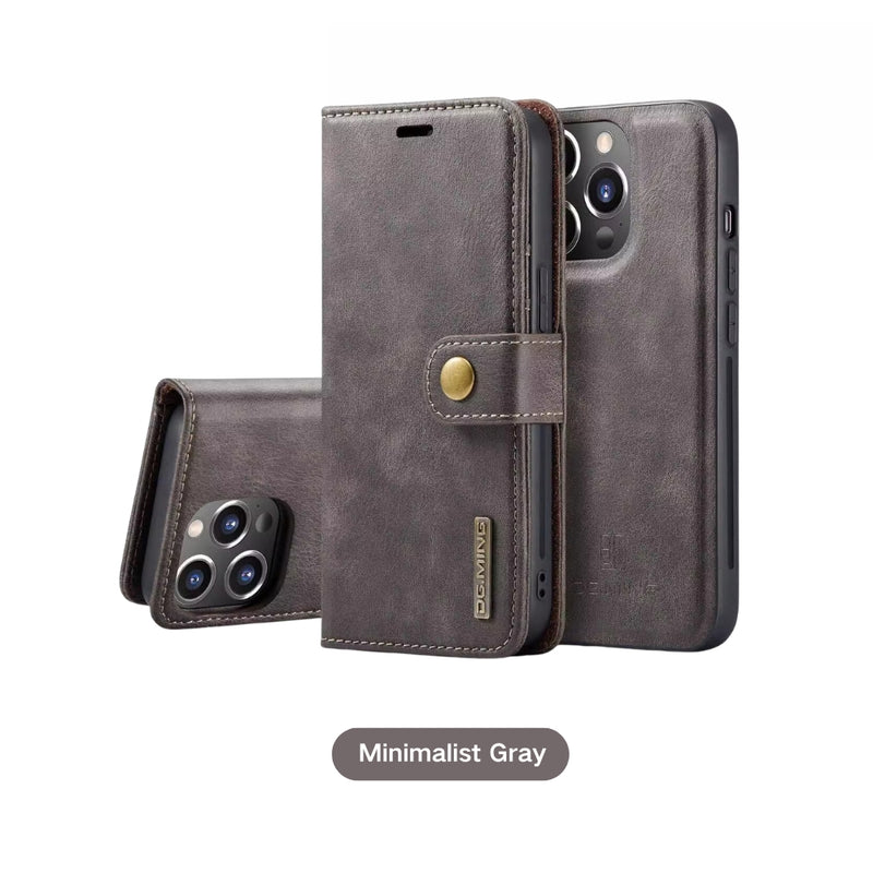 Load image into Gallery viewer, [With Card Slot] Apple iPhone 12/mini/Pro/Max - Magnetic Snap Closure Drop Proof Genuine Leather Flip Wallet Series Case
