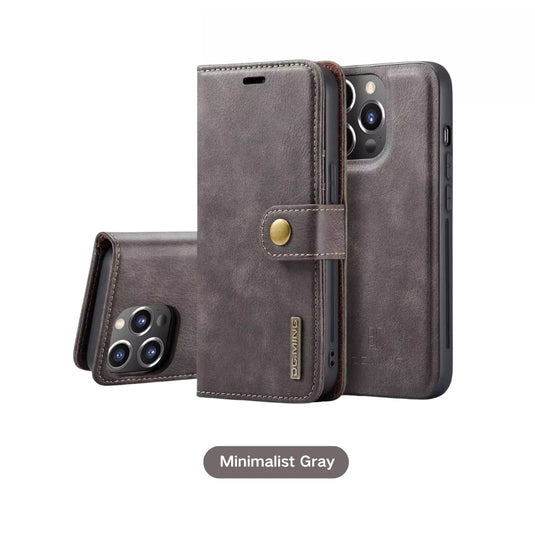 [With Card Slot] Apple iPhone 11/Pro/Max - Magnetic Snap Closure Drop Proof Genuine Leather Flip Wallet Series Case