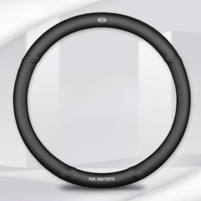 Load image into Gallery viewer, Kia Nappa &amp; Carbon Fiber Car Steering Wheel Covers for K3, K5, K2, Sonet, Sportage, Seltos, KX3, Stonic, K4, KX5, Pegas, EV5
