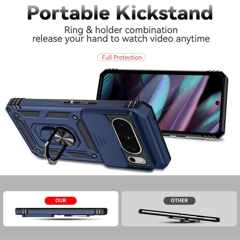 Load image into Gallery viewer, [360° Rotating Bracket] Google Pixel 7/Pro/A - TPU+PC 2 in 1 Slide-Window Kickstand Anti-Drop Protective Case
