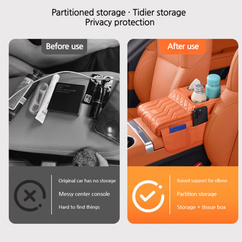 Load image into Gallery viewer, BWM Car Multi-Functional Leather Armrest Box Heightening Pad for 3 Series, 5 Series, 7 Series, X1, X2, X3, X4, X5
