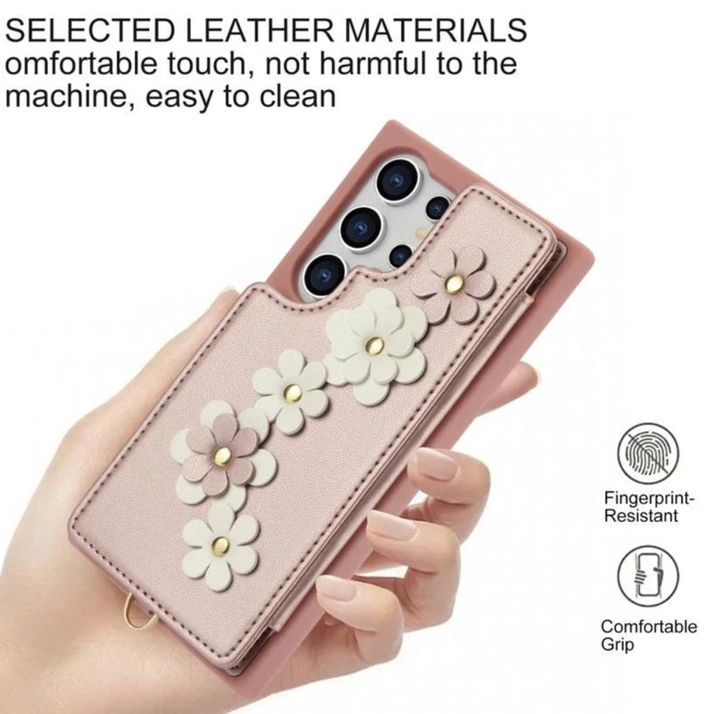 Load image into Gallery viewer, [With Card Slot] Samsung Galaxy A13 4G/5G/A04S/A04/M13 5G - Flower-decorated Leather Wallet Series Stand Case
