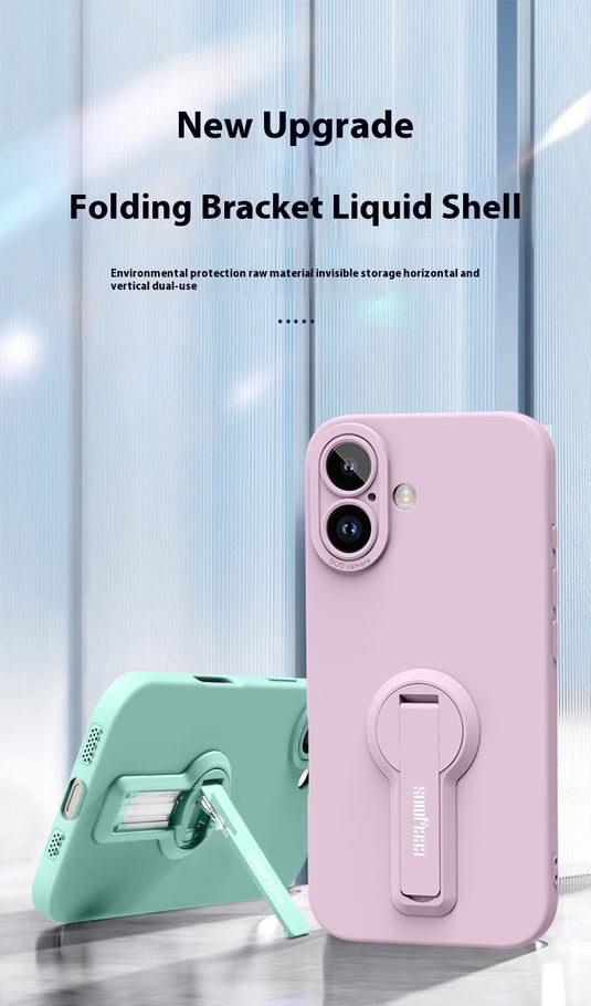 [360° Rotating Bracket] Apple iPhone 16/Plus/Pro/Max - Washable Liquid Silicone Protective Case