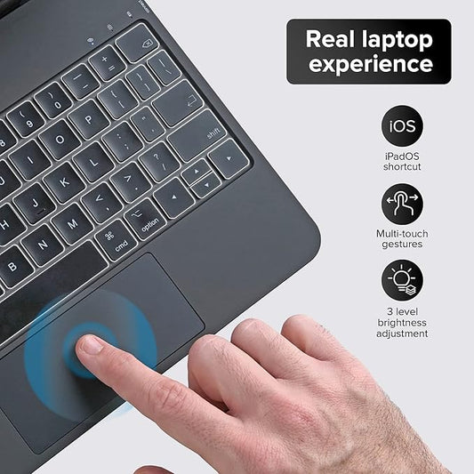 [Magic Keybord] Apple iPad Pro 12.9" 3rd/4/5/6th Gen (2018/2020/2021/2022) - Precision Multi-Touch Trackpad Magnetic Smart Wireless Keyboard Case With Backlit Keys