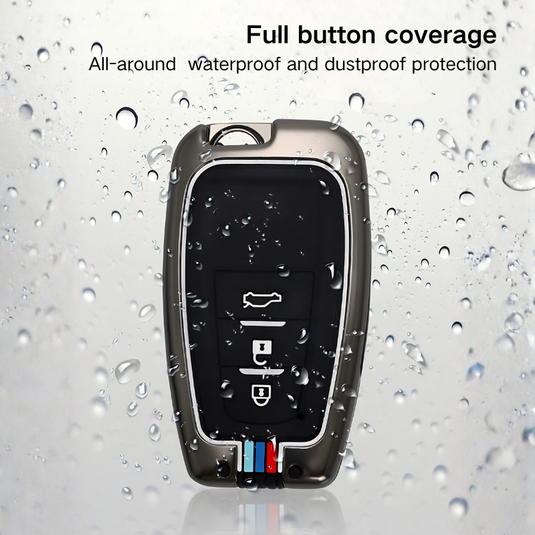 Toyota Metal Shell & Soft Silicone Full Protection Car Key Fob Case Cover For Camry RAV4 Highlander Avalon C-HR Prius Corolla - i-Station Mobile Phone & Electronic Device Repair and Accessories