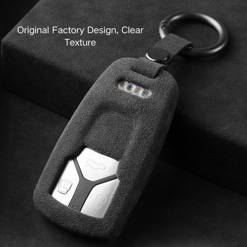 Load image into Gallery viewer, Audi Alcantara Car Remote Key Case For A4, A5, A6, Q5, Q7, S4, S5, S7
