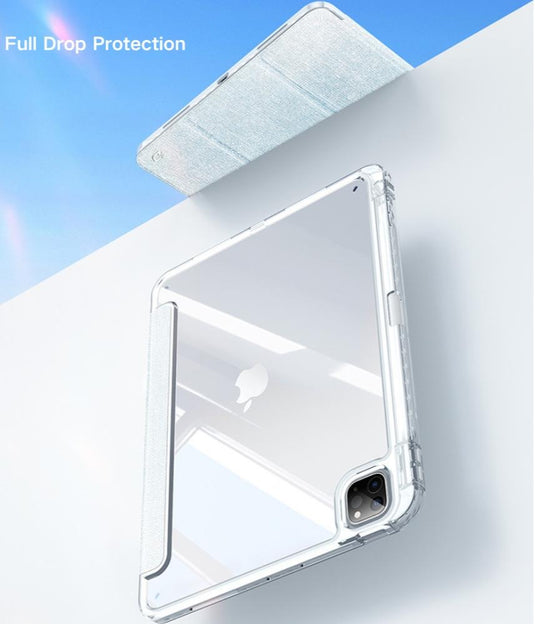 [With Card Slot] Apple iPad Air 6 11" (2024) - TPU + PU 2 in 1 Transparent Stylish Shockproof Case