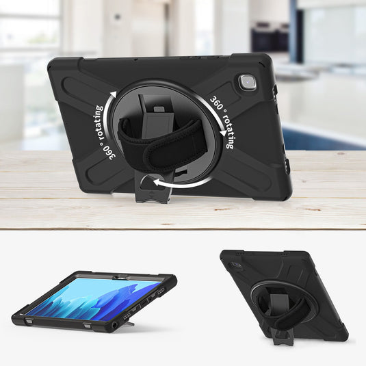 Samsung Galaxy Tab A8 10.5" 2022 (X200/X205) Heavy Duty 360 Degree Rotate Stand Hand Strap Case - Polar Tech Australia