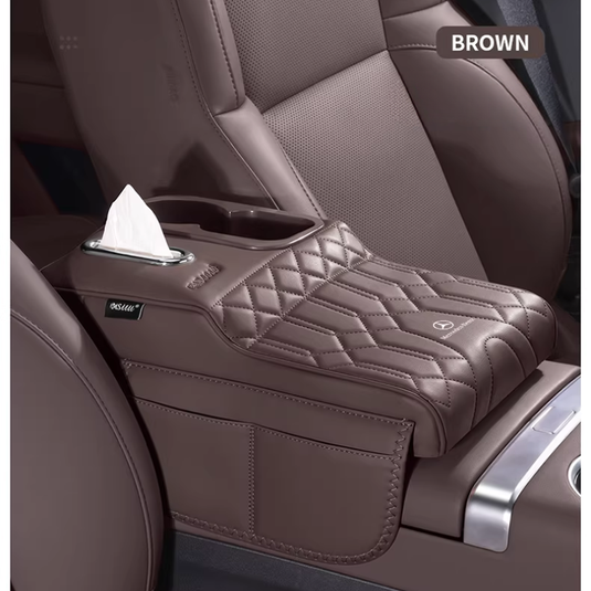 Mercedes-Benz Car Multi-Functional Leather Armrest Box Heightening Pad for A-Class, C-Class, E-Class, S-Class, GLA, GLB, GLC, GLE