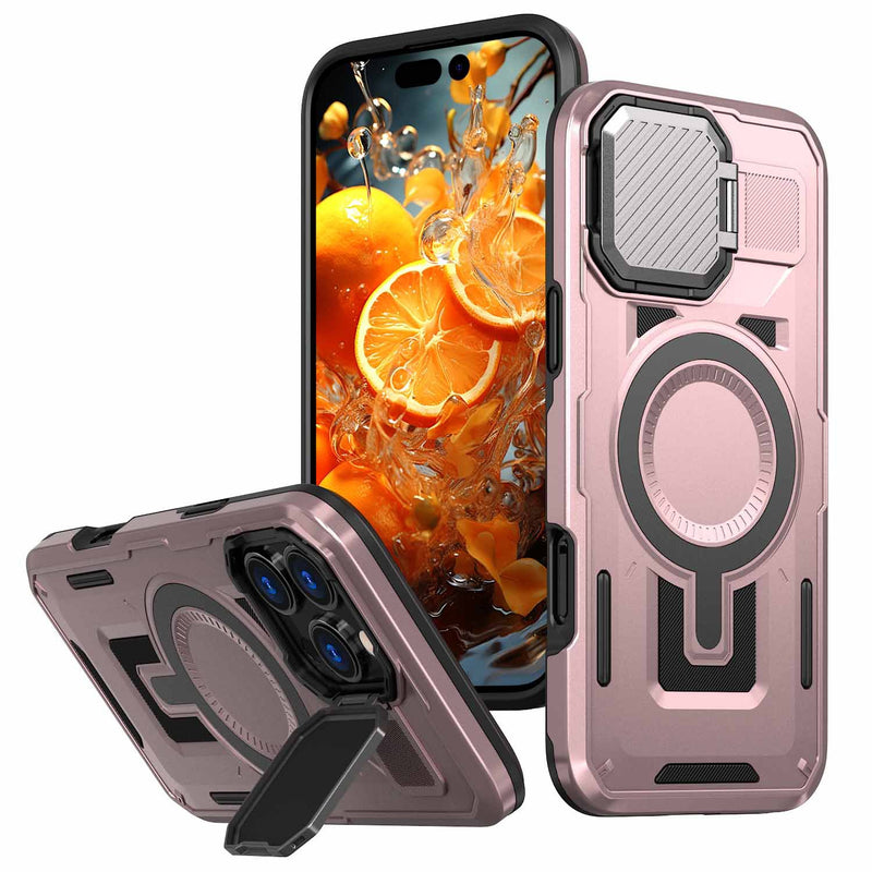 Load image into Gallery viewer, [Built-in Stand &amp; Camera Protector &amp; Magsafe] Apple iphone 16/16 Plus/16 Pro/16 Pro Max - Shield Shockproof Rugged Heavy Duty Case
