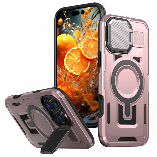 [Built-in Stand & Camera Protector & Magsafe] Apple iphone 16/16 Plus/16 Pro/16 Pro Max - Shield Shockproof Rugged Heavy Duty Case