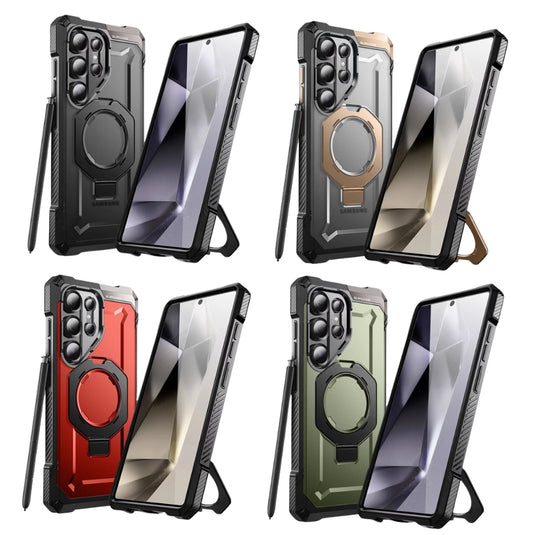 Samsung Galaxy S25 Ultra (SM-S938) - SUPCASE High-Power Magnetic Matte Transparent Heavy Duty Series Stand Case