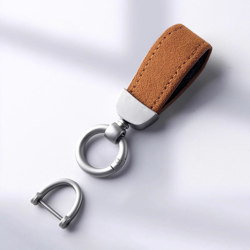 Load image into Gallery viewer, Premium Alcantara Two-Tone Matte Car Key Fob Keychain
