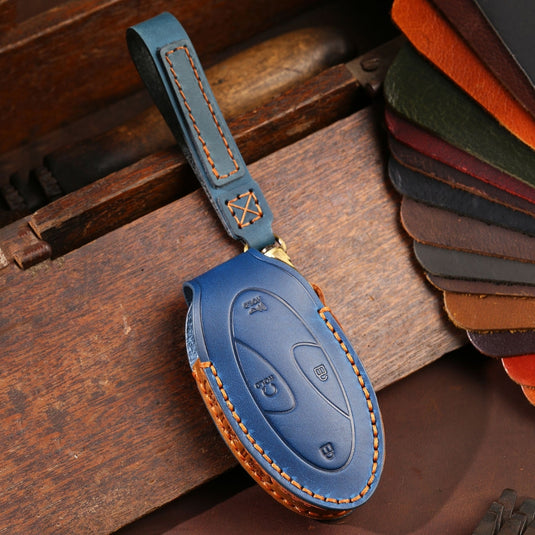 Hyundai Handcrafted Genuine Leather Car Key Protective Case For Ionic 6, Kona EV, Grandeur GN7