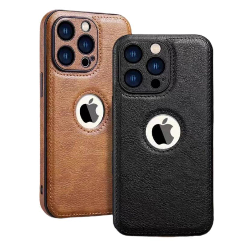 Load image into Gallery viewer, Apple iPhone 12/Pro/Max - Slim Business Non-Slip Shockproof Genuine Leather Series Case
